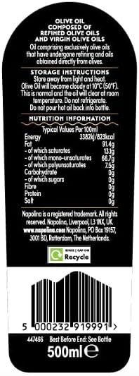 Napolina Light and Mild Olive Oil, 500ml
