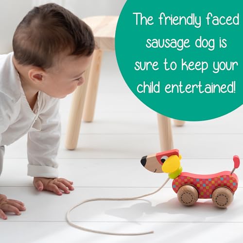 Goula 53459 Wooden Pull-Along Dog Toy - Multicolor for Toddlers 12 Months+ 6