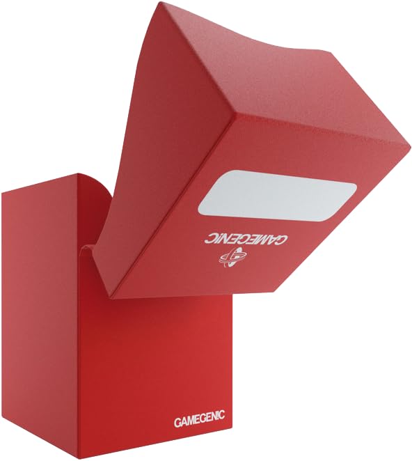 Gamegenic 100-Card Deck Holder - Red Double-Sleeved TCG Storage with Cobra Neck Closure 4