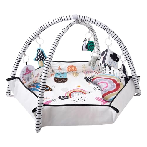 VEVOR Baby Play Gym Mat with 6 Detachable Sensory Toys, 41.7" x 41.7" Tummy Time Mat 19