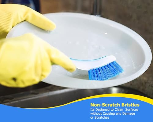 Zuvo - Plastic Long Handled Scrubbing Suction Cup Brush for Dish Wash 6