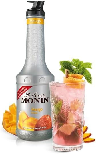 Monin Mango Fruit Mix Puree - 50.1% Mango Puree | 1L PET Bottle | Vegan & Kosher 3