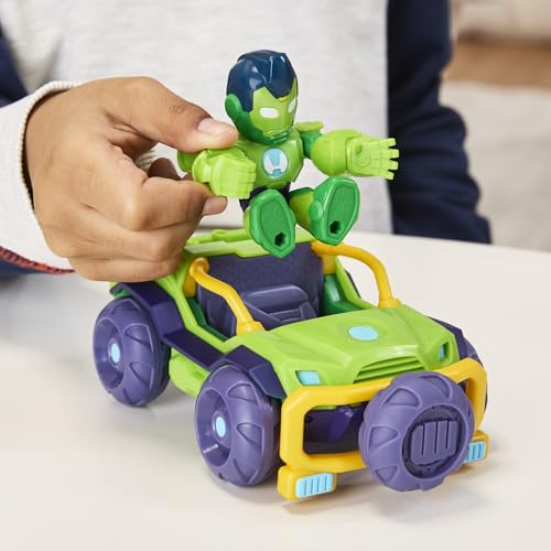 Iron Hulk Action Figure & Vehicle Toy Set - 3 Inch Poseable Figure with 2-in-1 Armour Accessory 10