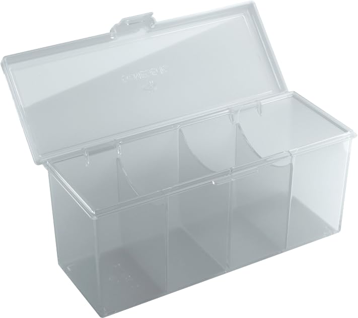 Gamegenic Fourtress 320-Card Deck Holder - Rigid Stackable Box with Lock, Clear 4