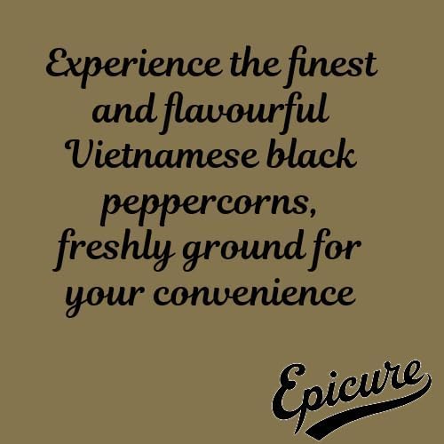 Epicure - Vietnamese Black Peppercorns Freshly Ground Seasoning Grinder 3