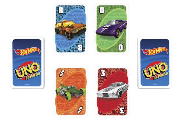 Hot Wheels UNO Express Card Game 5