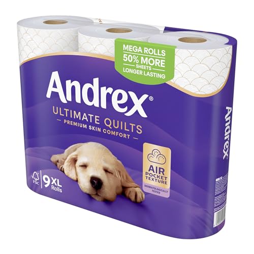 Andrex Supreme Quilts Mega Toilet Roll - 9 Rolls (13.5 Standard Rolls Equivalent) 12