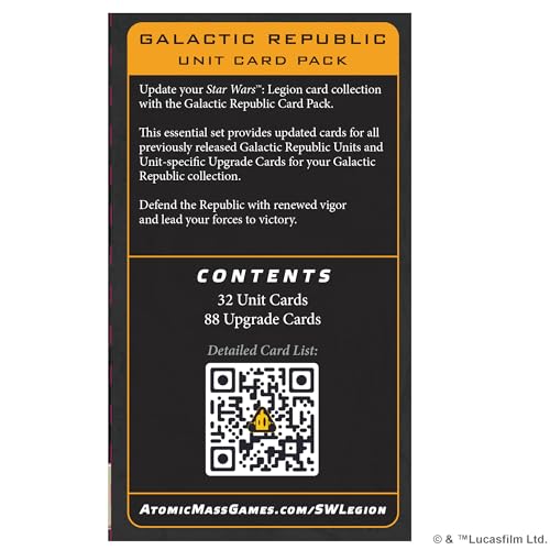 Atomic Mass Games Star Wars: Legion Galactic Republic Card Pack Expansion 3