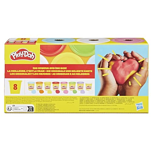 Play-Doh 8 Pack Rainbow Colours - 85 Gram Cans for Kids Ages 2+ 4