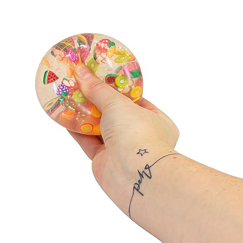 Tobar Scrunchems Tutti Frutti Stress Squish Ball - Sensory Fidget Toy for Kids and Adults 3