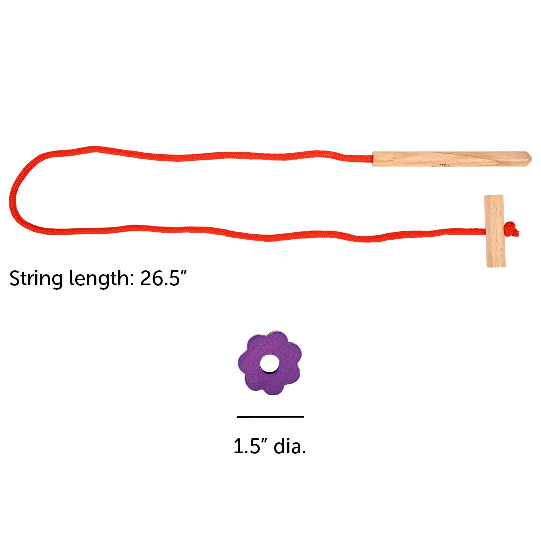 TickiT Rainbow Wooden Lacing Shapes - Educational Threading Toy for Toddlers 3+