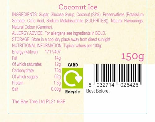 The Bay Tree Coconut Ice Cubes - Soft, Sweet British Nougat | 160g Bag