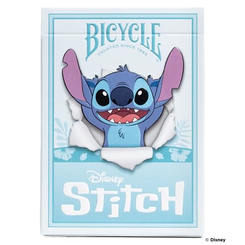 Bicycle Disney Stitch Playing Cards - Air Cushion Finish, Professional Handling | 1 Deck