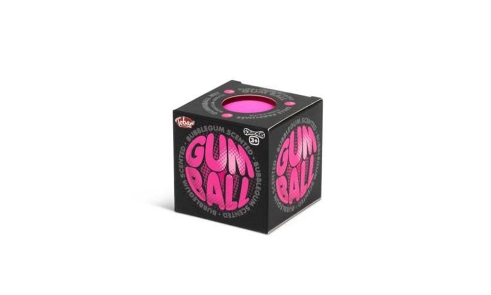 Tobar Scrunchems Bubblegum-Scented Stress Squish Ball - 6cm Silicone Fidget Toy for Kids & Adults