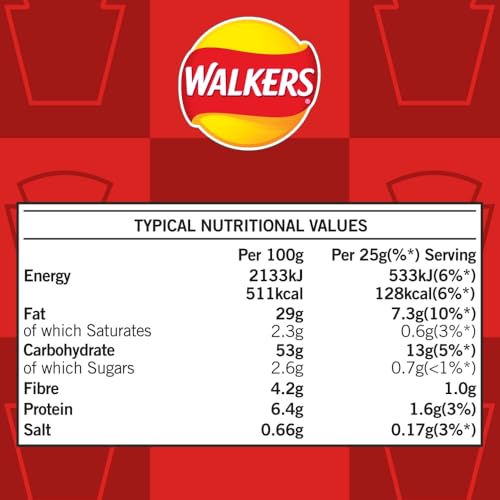 Walkers Heinz Tomato Ketchup Grab Bag Crisps 45g (Case of 32)