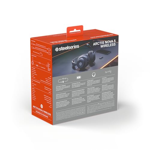 SteelSeries Arctis Nova 5 Wireless - Gaming Headset for PC, PS5, PS4, Switch, Xbox - 60H Battery, 2.4GHz & Bluetooth, ClearCast Mic 16
