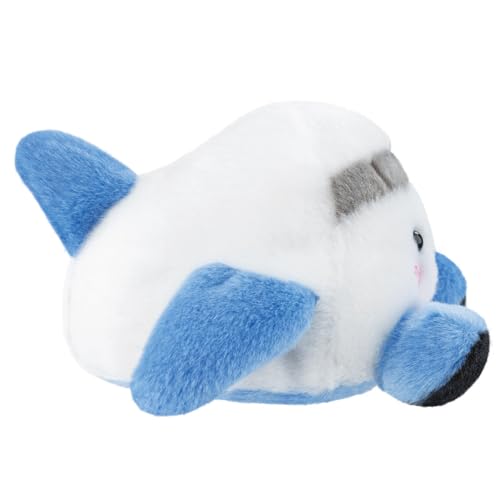 AURORA Palm Pals Aveline Airplane Soft Toy - 13cm, White & Blue, Suitable from Birth 3