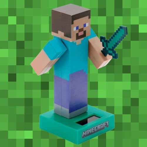 Puckator Minecraft Solar Pal Series - Steve Solar-Powered Dancing Figure (FF139) 6