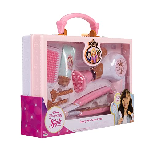 Disney Princess Style Collection - Trendy Hair Pretend Play Styling Tools with Sound & Storage Tote 3