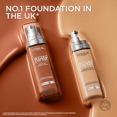 L'Oréal Paris True Match Liquid Foundation - Skincare Infused with Hyaluronic Acid, SPF 16, 1.W Golden Ivory, 30 ml 12