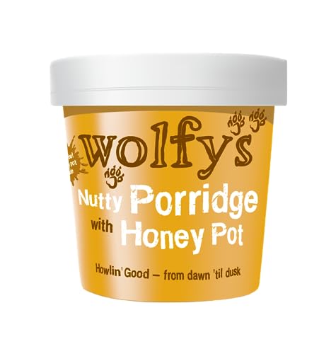 Wolfy's Nutty Porridge with Honey Pot, 6 x 90g