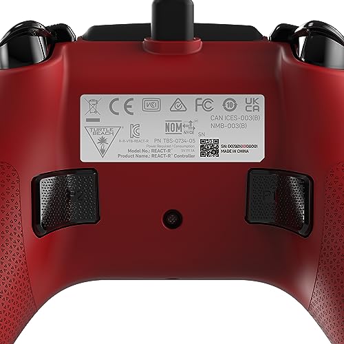 Turtle Beach REACT-R Red Wired Gaming Controller for Xbox Series X|S, Xbox One & PC - Officially Licensed 10