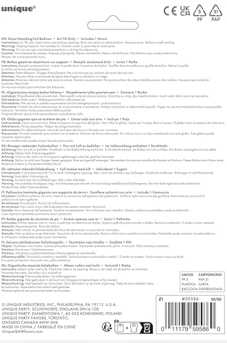 Majestic Silver Number 6 Foil Balloon - 76cm Standalone Party Decor 4