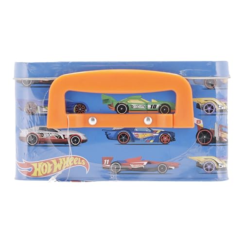 Theo Klein 2883 Hot Wheels Storage Case - Metal Tin with 18 Compartments for 1:64 Scale Cars - Ages 3+ 8
