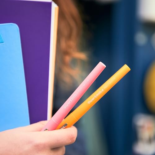 Paper Mate Flair Felt Tip Pens - Medium Point 0.7 mm | 12 Count Assorted Retro Colours | Smudge-Resistant Ink for Journalling & Colouring 10