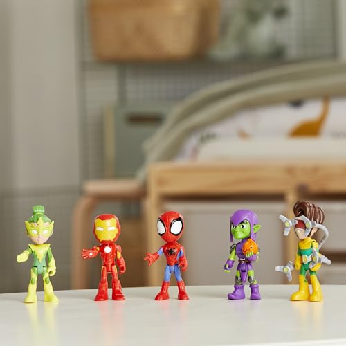 Marvel Spidey and His Amazing Friends Friends & Foes Pack - 5-Pack Poseable Action Figures for Kids 11