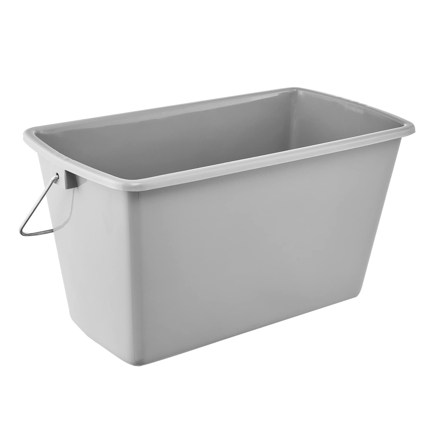 keeper - Bent Cleaning Bucket 13L Rectangular Polypropylene with Metal Handle