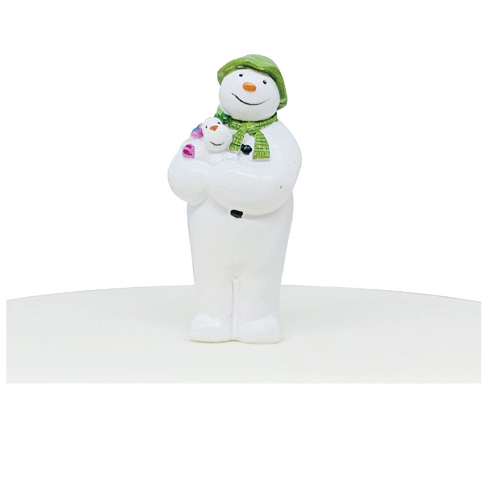 The Snowman™ and The Snowdog Cake Topper - Hand-Painted Resin Figurine for Christmas Cakes