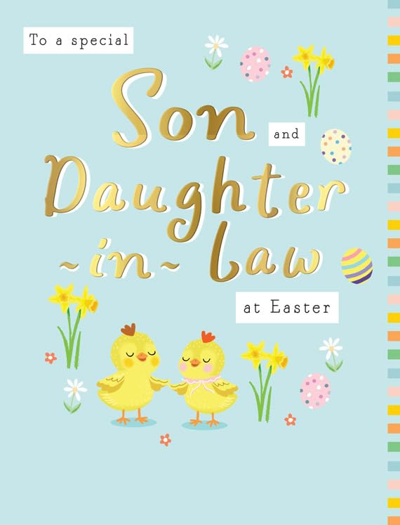 Regal Publishing Easter Card for Son & Daughter in Law | 8 x 6 Inches | Made in the UK