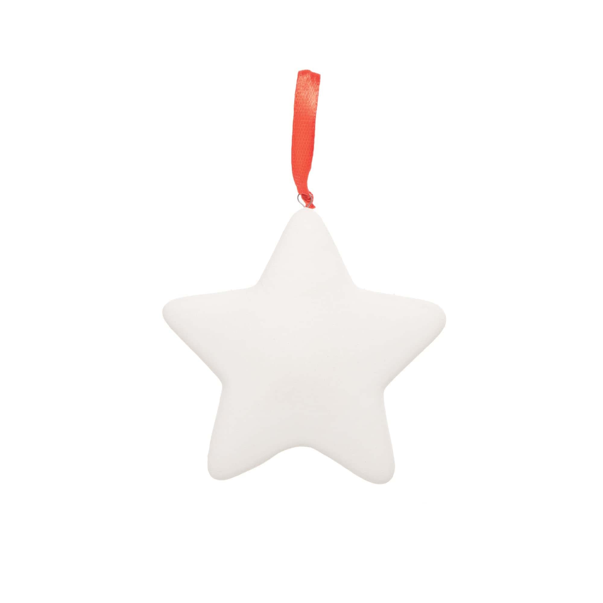 Baker Ross FC109 Christmas Star Ceramic Baubles - Pack of 4, Make Your Own Craft Kit 6