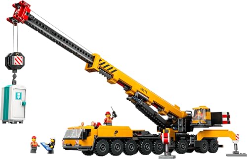 LEGO City Yellow Mobile Construction Crane Toy - Building Set for 9+ 12