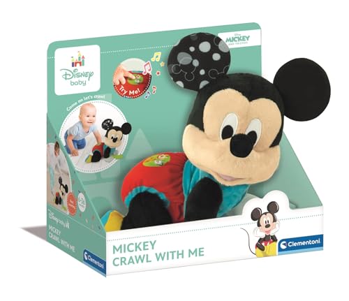 Clementoni Disney Baby Mickey Crawling Soft Toy for Unisex Children | Ages 6-36 Months