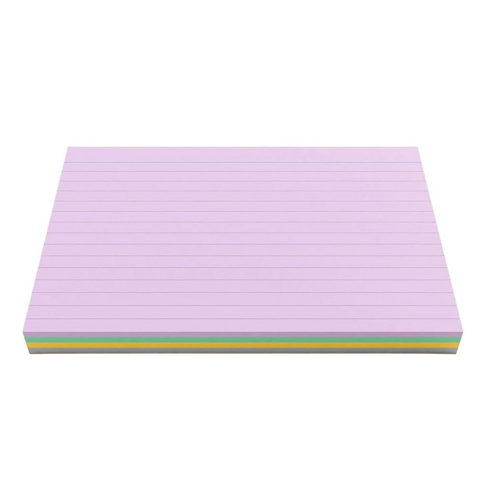Silvine Luxpad Revision A6 Flash Cards - Lined, 100 Cards, Assorted Colours | 6x4 Size 1
