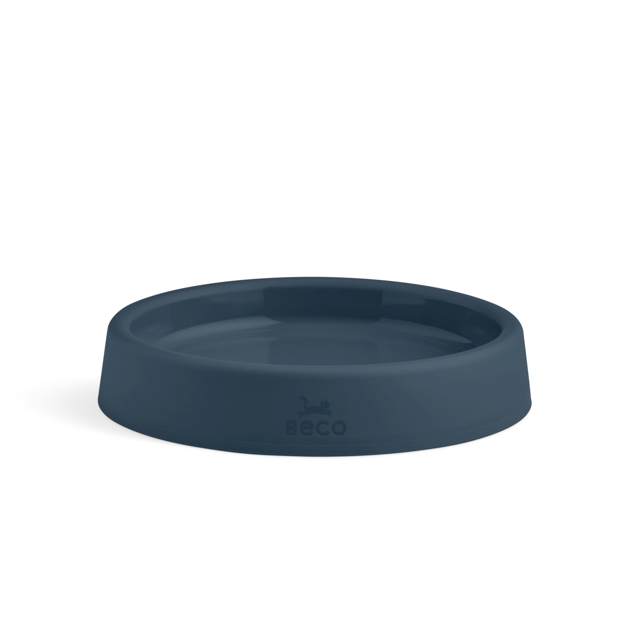 Beco Cat Bowl - Steady Food & Water Bowl | Recycled Plastic | Nonslip Base | Navy Blue
