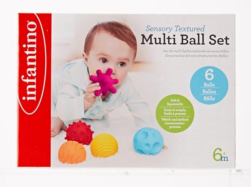 Infantino Textured Multi Ball Set - Sensory Play Balls for Babies 6 Months+ 7