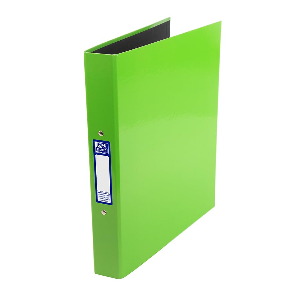 Oxford Premium A4 Ring Binder, Light Green Single Folder, 25mm Capacity, La