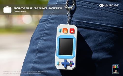 MY ARCADE Tetris Pixel Player Keychain Handheld Game | 1.8" Color Screen | 1 Player 3