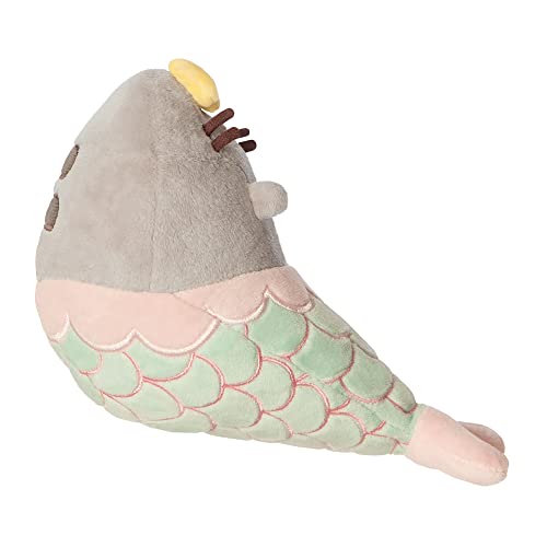 AURORA Pusheen Mermaid Stuffed Animal | Eco-friendly Plush | Pink & Aqua | Small 3
