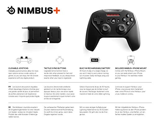 SteelSeries Nimbus+ iOS Wireless Gaming Controller for iPhone, iPad, Apple TV 12