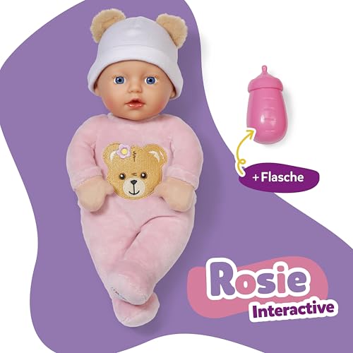 BABY born Interactive Rosie 30cm Soft Baby Doll with 6 Sounds & Bottle - Pink 8