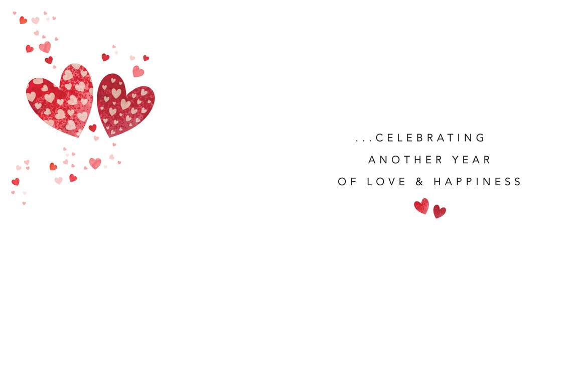 Piccadilly Greetings Anniversary Card for Brother & Sister-in-Law | 8 x 6 Inch | Red, Pink, or Gold Colors
