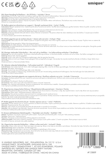 Unique Blue Standing Number 9 Foil Balloon 30" - Giant Air-Fill Party Decoration 3