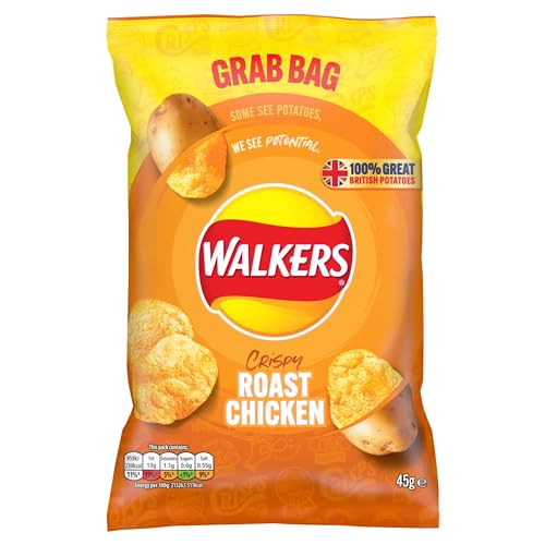 Walkers Roast Chicken Crisps 45g (Case of 32) - 100% British Potatoes, No Artificial Colours 6
