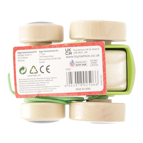 Hape - Frog Pull Along Wooden Fly-Eating Toddler Toy, Multicoloured 12