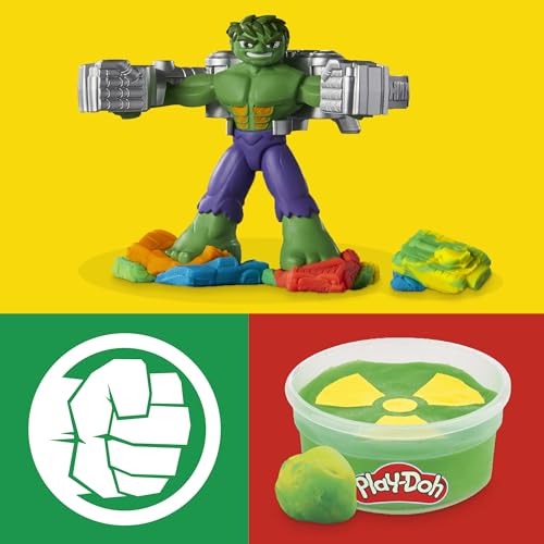 Play-Doh Marvel Hulk Smash & Squish Playset - Action Figure with Power Suit for Kids 4+ 9