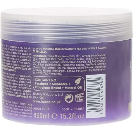 Kaeso Exfoliating Body Scrub - Cranberry & Passion Fruit Sugar | 450ml | Smoothening & Nourishing 3
